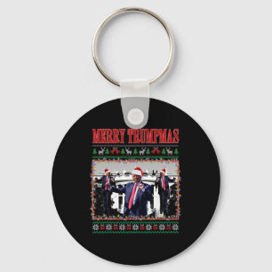 Merry Trumpmas Donald Trump Santa Family Xmas häss Schlüsselanhänger