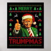 Merry Trumpmas Funny Ugly Weihnachts Sweater Best  Poster (Vorne)
