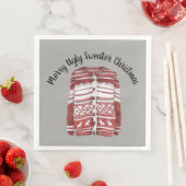 Merry Ugly Sweater Christmas Serviette (Beispiel)