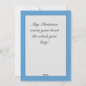 Merry und Bright Blue Holly Weihnachten (Rückseite)