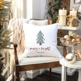 Merry und Bright | Boho Christmas Tree Kissen