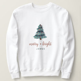 Merry und Bright | Boho Christmas Tree Sweatshirt