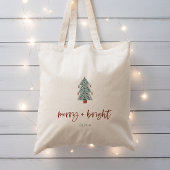 Merry und Bright | Boho Christmas Tree Tragetasche