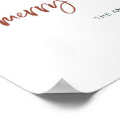 Merry und Bright | Boho Christmas Tree und Script Poster (Ecke)