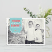 Merry und Bright Cards Feiertagskarte (Stehend Vorderseite)