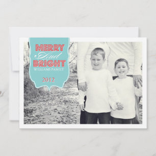 Merry und Bright Cards Feiertagskarte