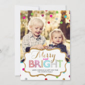 MERRY UND BRIGHT CHRISTMAS FOTOKARTE FEIERTAGSKARTE (Vorderseite)