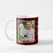 Merry und Bright Classic Red Kariert mit 2 Fotos Kaffeetasse (Links)