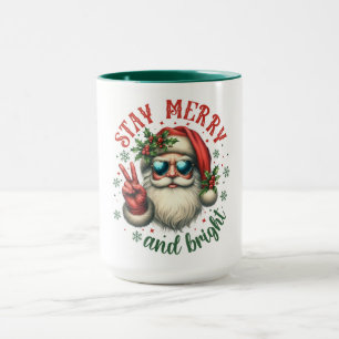 Merry und Bright Cool Weihnachten bleibe Tasse