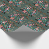 Merry und Bright Coquette Nutcracker Leopard Xmas Geschenkpapier (Ecke)