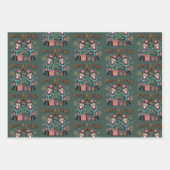 Merry und Bright Coquette Nutcracker Leopard Xmas Geschenkpapier Set (Vorderseite)