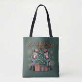 Merry und Bright Coquette Nutcracker Leopard Xmas Tasche (Vorderseite)
