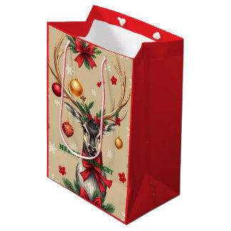 Merry und Bright Custom Gift Bag Mittlere Geschenktüte