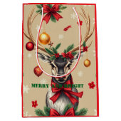 Merry und Bright Custom Gift Bag Mittlere Geschenktüte (Vorderseite)