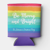 Merry und Bright Custom Rainbow Weihnachts-Party Dosenkühler (Vorderseite)