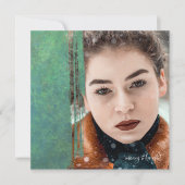 Merry und Bright Feiertagskarte (Vorderseite)