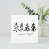 Merry und Bright Feiertagskarte (Stehend Vorderseite)