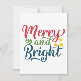 Merry und Bright Feiertagskarte