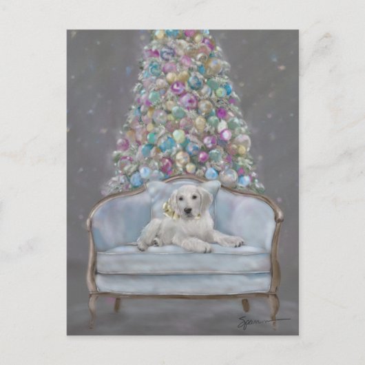 Merry und Bright Feiertagspostkarte (Vorderseite)