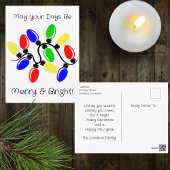 Merry und Bright Feiertagspostkarte
