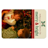 Merry und Bright Foto Flexi Magnet (Horizontal)