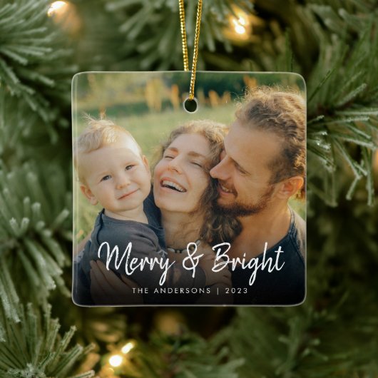 Merry und Bright | Frohes Weihnachtsfest in der Fa Keramikornament (Baum)