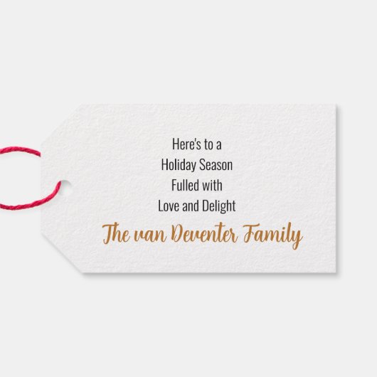 Merry und Bright Geschenkanhänger (Rückseite Horizontal)