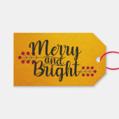 Merry und Bright Geschenkanhänger (Vorderseite (Horizontal))