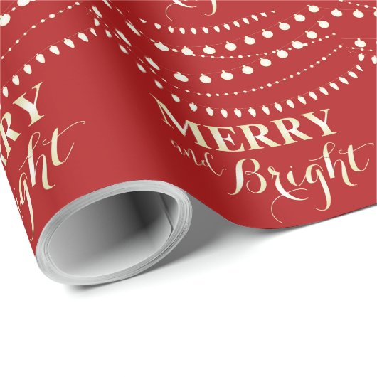 Merry und Bright Geschenkpapier (Rolleneckpunkt)