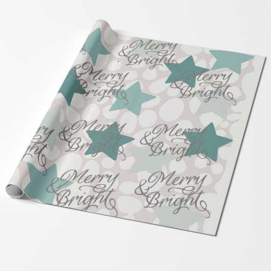 Merry und Bright Geschenkpapier (Ungerollt)