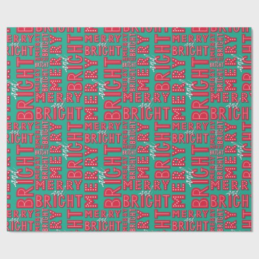 Merry und Bright Geschenkpapier (Flach)