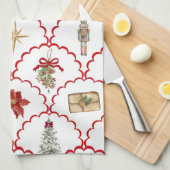Merry und Bright Geschirrtuch (Viertel Falte)