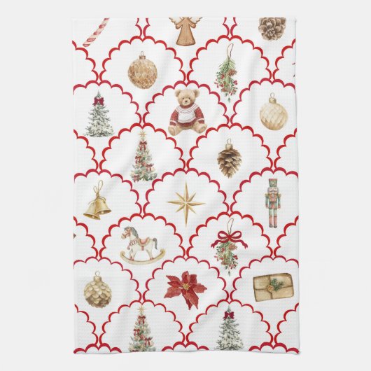 Merry und Bright Geschirrtuch (Vertikal)