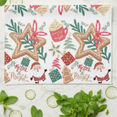 Merry und Bright Geschirrtuch (Gefaltet)