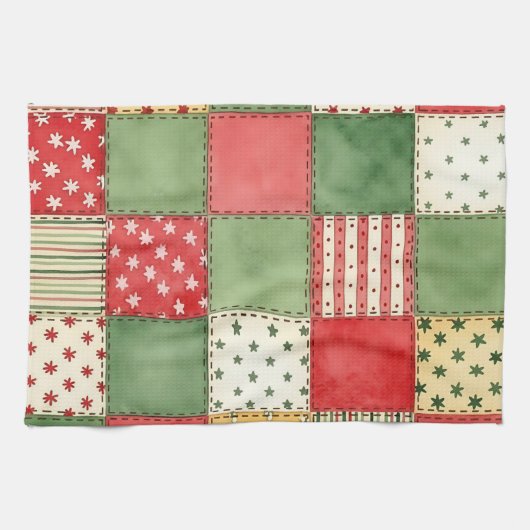 Merry und Bright Geschirrtuch (Horizontal)