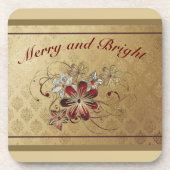 Merry und Bright Getränkeuntersetzer (Vorderseite)