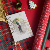 Merry und Bright Gold Typografie Blush Pink Rahmen Einladung