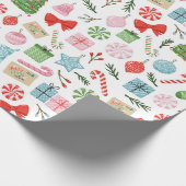 Merry und Bright Holdiay Fest Geschenkpapier (Ecke)