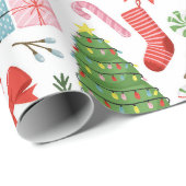 Merry und Bright Holdiay Fest Geschenkpapier (Rolleneckpunkt)