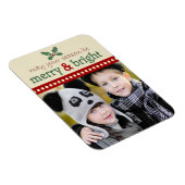 Merry und Bright Holiday Foto Flexi Magnet (Rechte Seite)