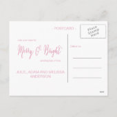 Merry und Bright | Holiday Foto Postkarte (Rückseite)