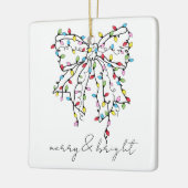 Merry und Bright Holiday Keepake Keramikornament (Links)