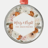 Merry und Bright Holiday Keepake Ornament Aus Metall (Vorne)
