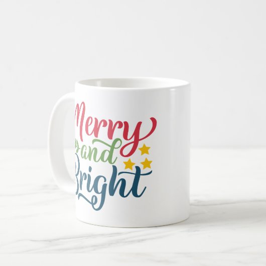 Merry und Bright Kaffeetasse (Vorderseite Links)