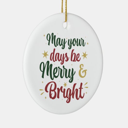 Merry und Bright Keramik Ornament (Rechts)