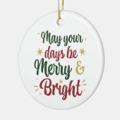 Merry und Bright Keramik Ornament (Links)