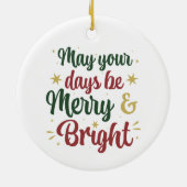 Merry und Bright Keramik Ornament (Hinten)