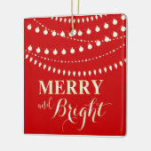Merry und Bright Keramikornament (Links)