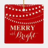 Merry und Bright Keramikornament (Rückseite)