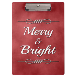 Merry und Bright Klemmbrett